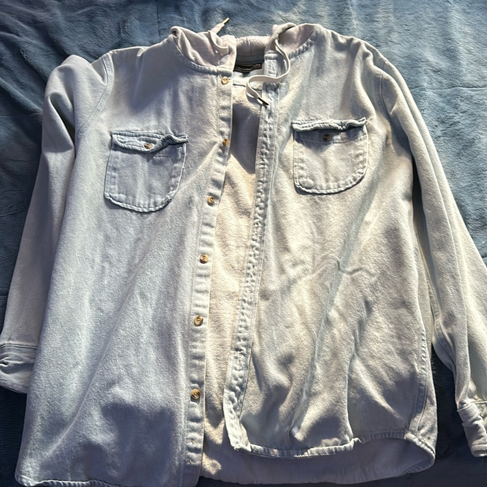 No Boundaries denim hoodie